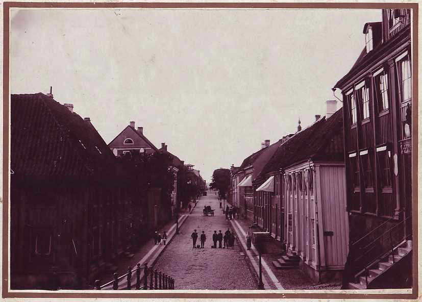 Drottninggatan mot norr från Harms backe
